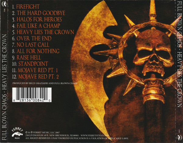 Full Blown Chaos : Heavy Lies The Crown (CD, Album)