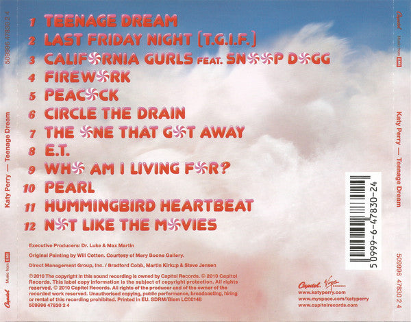 Katy Perry : Teenage Dream (CD, Album, Opt)