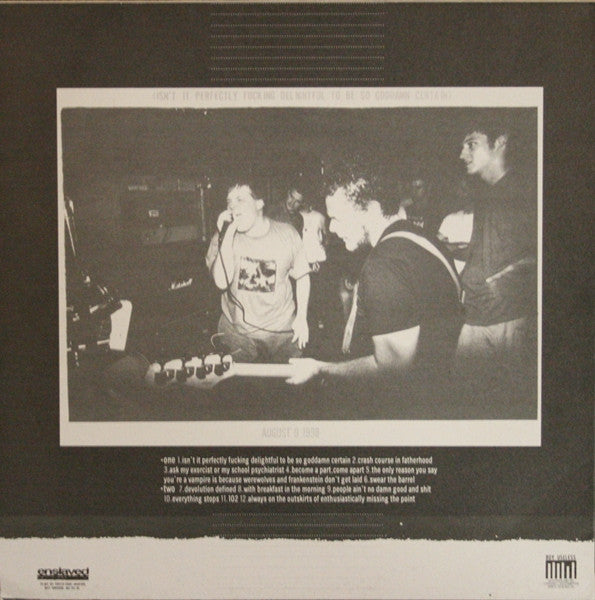 The End Of The Century Party : Isn't It Perfectly Fucking Delightful To Be So Goddamn Certain (12", Album)