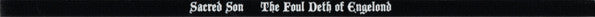 Sacred Son : The Foul Deth of Engelond (CD, Album)