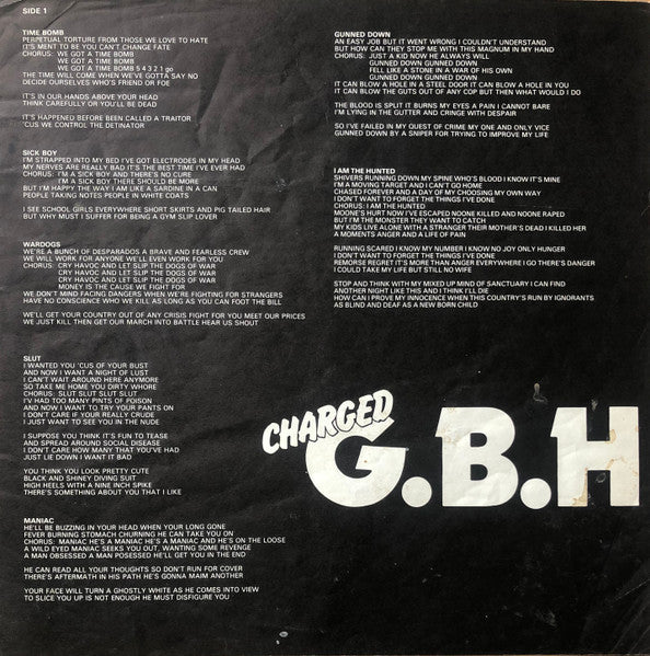 Charged G.B.H* : City Baby Attacked By Rats (LP, Album, Bla)