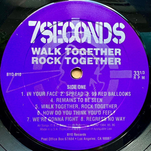 7 Seconds : Walk Together, Rock Together (LP, Album, RE)