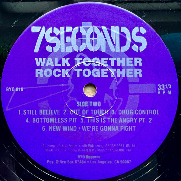 7 Seconds : Walk Together, Rock Together (LP, Album, RE)
