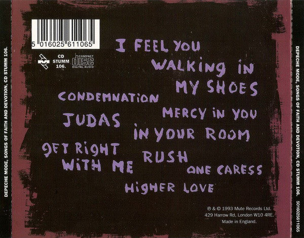 Depeche Mode : Songs Of Faith And Devotion (CD, Album)