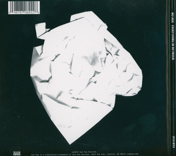 No Age : Everything In Between (CD, Album)
