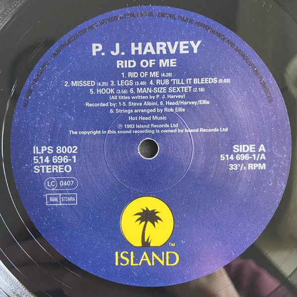 P J Harvey* : Rid Of Me (LP, Album)