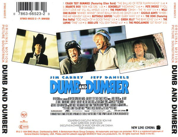 Various : Dumb And Dumber (Original Motion Picture Soundtrack) (CD, Album, Comp)