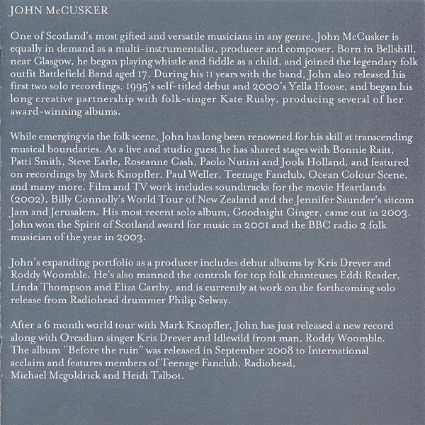John McCusker : Under One Sky (CD, Album)