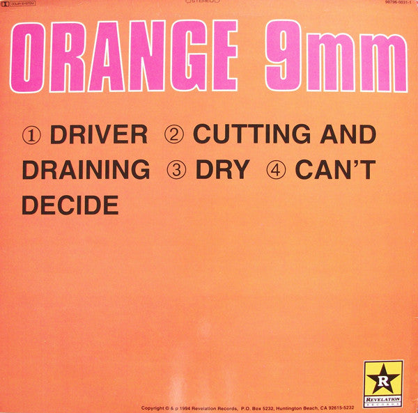 Orange 9mm : Orange 9mm (12", EP)