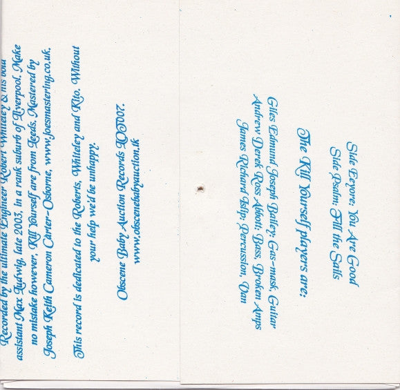 Kill Yourself : 2004 Tour 7" (7", Blu)