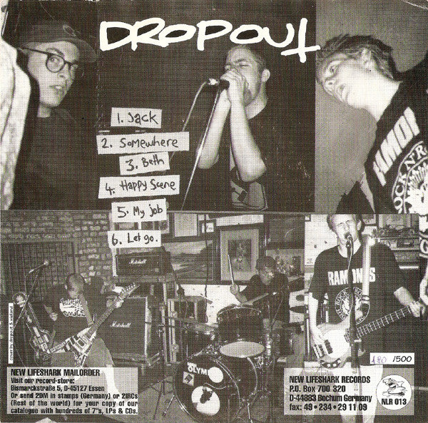 Dropout (2) : No Thanks To Neil (7", EP, Ltd, Num)