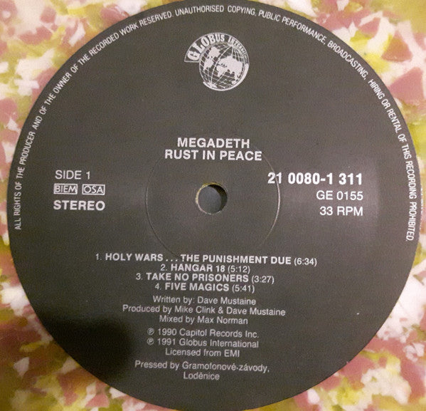 Megadeth : Rust In Peace (LP, Album, Mul)