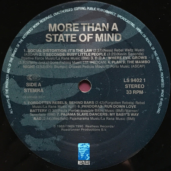 Various : More Than A State Of Mind (LP, Comp)