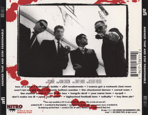 AFI : Answer That And Stay Fashionable (CD, Album)