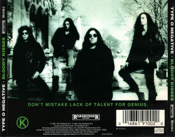 Type O Negative : Bloody Kisses (CD, Album, RP)