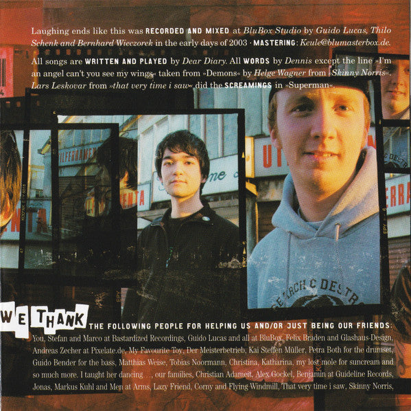 Dear Diary : Laughing Ends Like This (CD, Album)