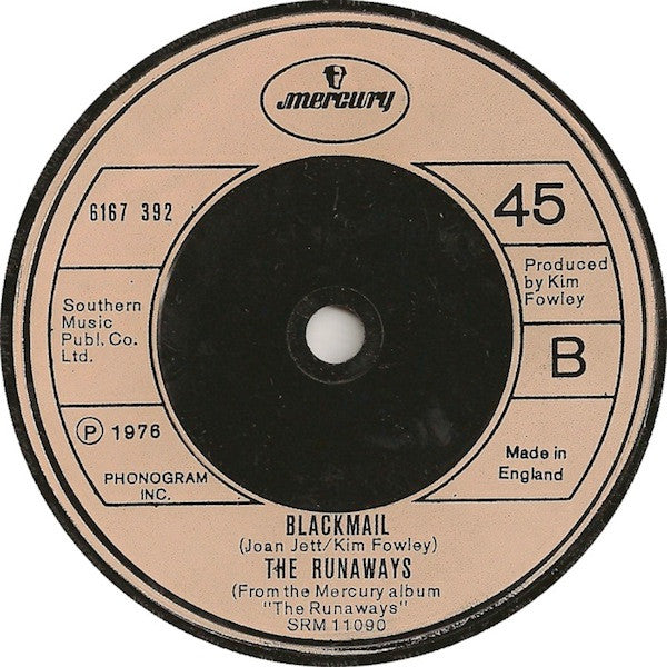 The Runaways : Cherry Bomb (7", Single, Sma)
