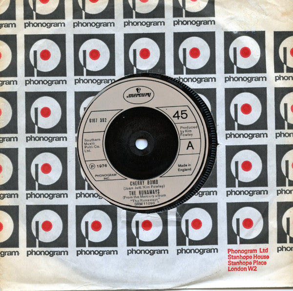 The Runaways : Cherry Bomb (7", Single, Sma)