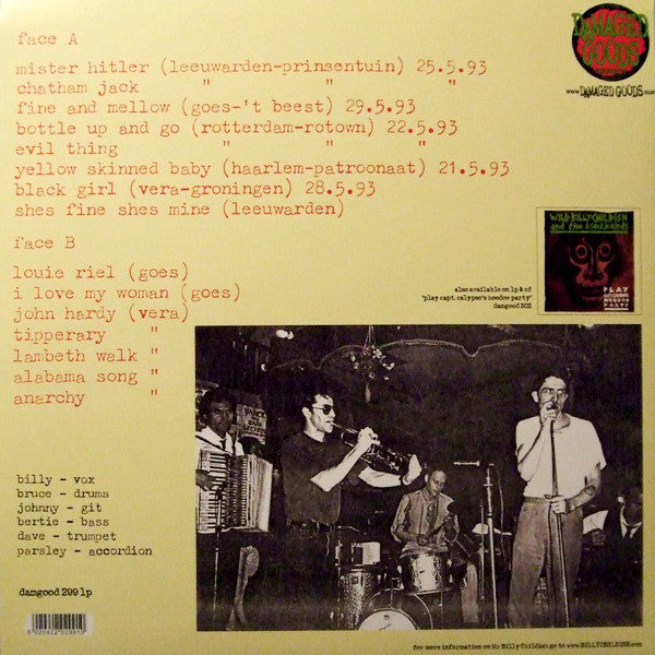 Billy Childish And The Blackhands : Live In The Netherlands (LP, RE)