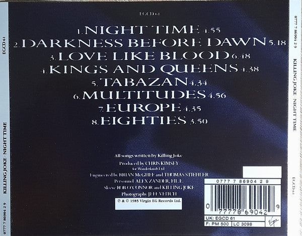 Killing Joke : Night Time (CD, Album, RE)