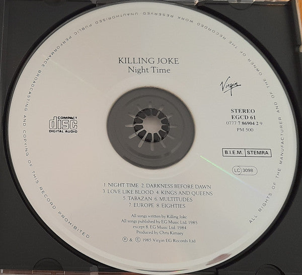 Killing Joke : Night Time (CD, Album, RE)
