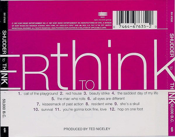 Shudder To Think : 50,000 B.C. (CD, Album, Enh)