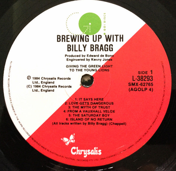 Billy Bragg : Brewing Up With Billy Bragg (LP, Album)