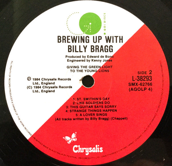 Billy Bragg : Brewing Up With Billy Bragg (LP, Album)
