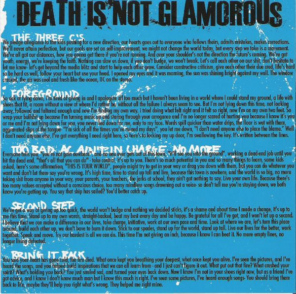 Death Is Not Glamorous : Undercurrents (7", EP)