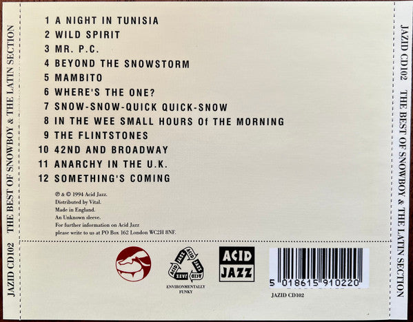 Snowboy & The Latin Section : The Best Of Snowboy & The Latin Section (CD, Comp)