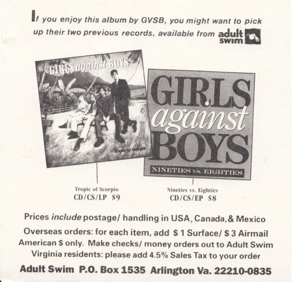 Girls Against Boys : Venus Luxure No.1 Baby (CD, Album, Dis)