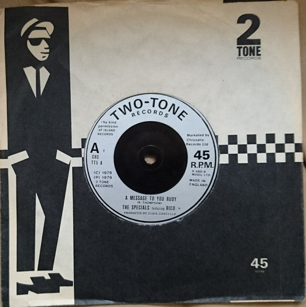 The Specials Featuring Rico* : A Message To You Rudy / Nite Klub (7", Single, Sil)