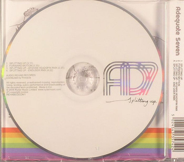 Adequate Seven : Splitting Up (CD, Single)