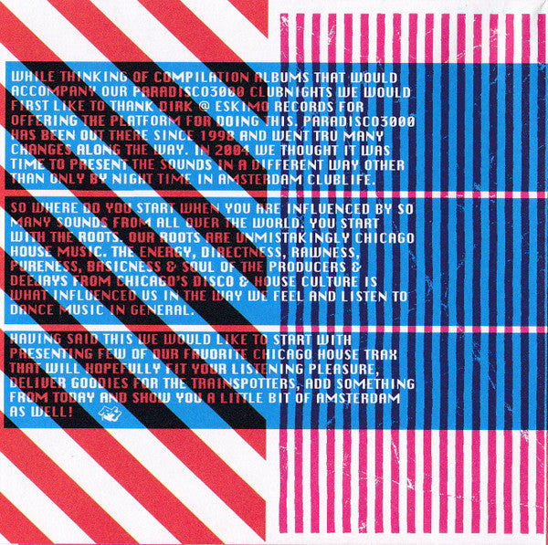 Various : Paradisco3000 Presents Chicago Boogie (CD, Comp, Mixed, Sli)
