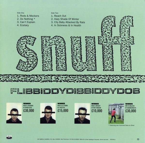 Snuff (3) : Flibbiddydibbiddydob (12", MiniAlbum, RE)
