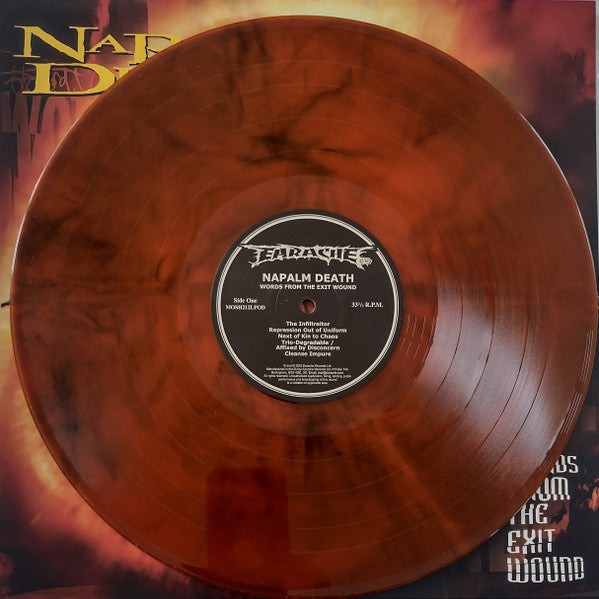 Napalm Death : Words From The Exit Wound (LP, Album, Ltd, RE, Ora)