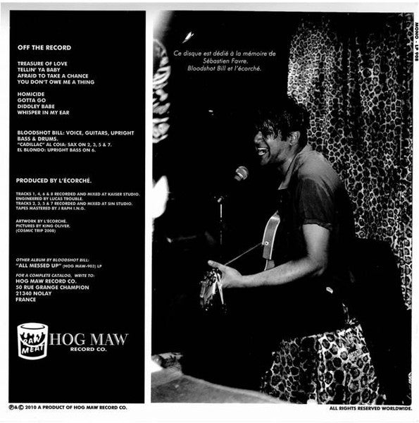 Bloodshot Bill : Homicide (10", Album, Mono)