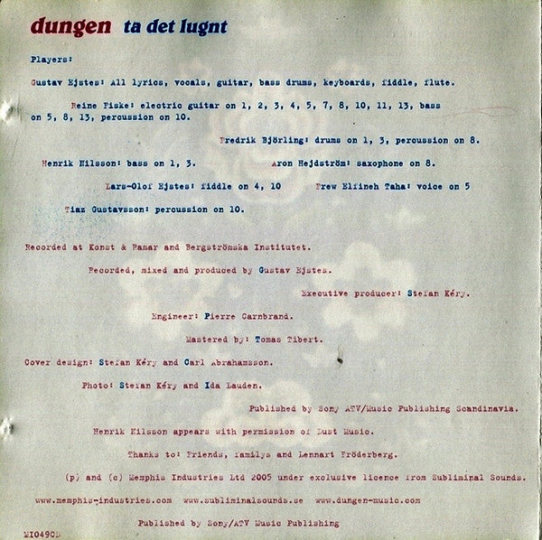 Dungen : Ta Det Lugnt (CD, Album)