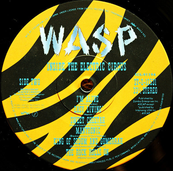 W.A.S.P. : Inside The Electric Circus (LP, Album)