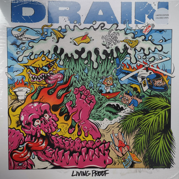 Drain (17) : Living Proof (12", Album, Ltd, Clo)