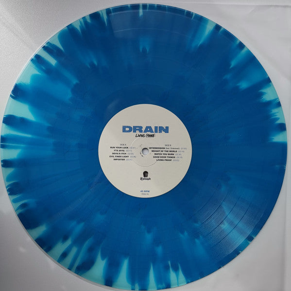Drain (17) : Living Proof (12", Album, Ltd, Clo)