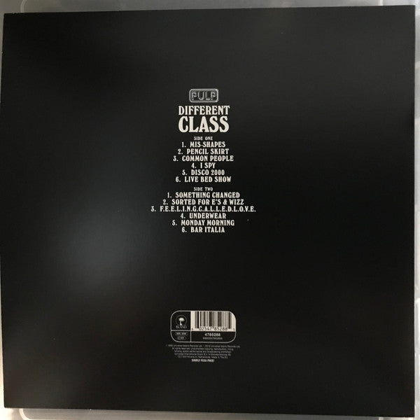 Pulp : Different Class (LP, Album, RE, RP)