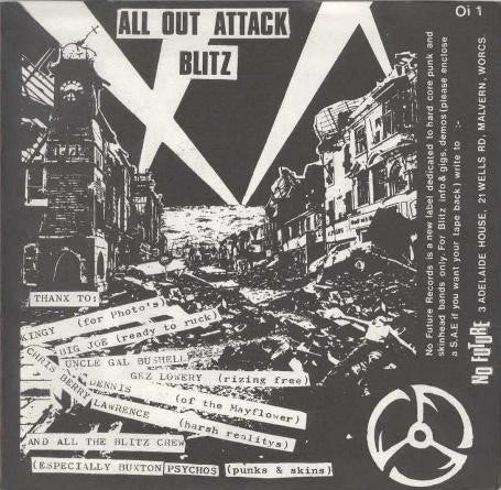 Blitz (3) : All Out Attack E.P. (7", EP, RP, W/Lbl)