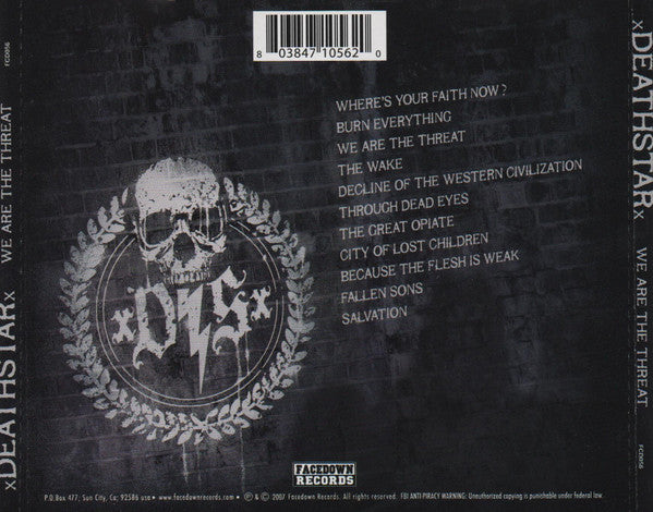 xDEATHSTARx : We Are The Threat (CD, Album)