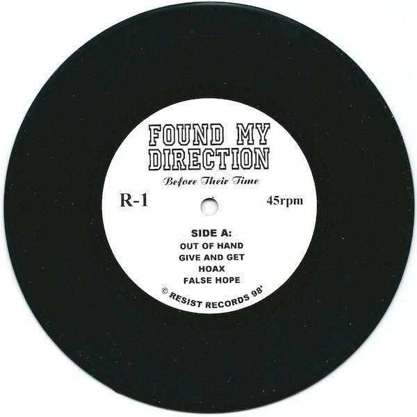 Found My Direction : Before Their Time (7")