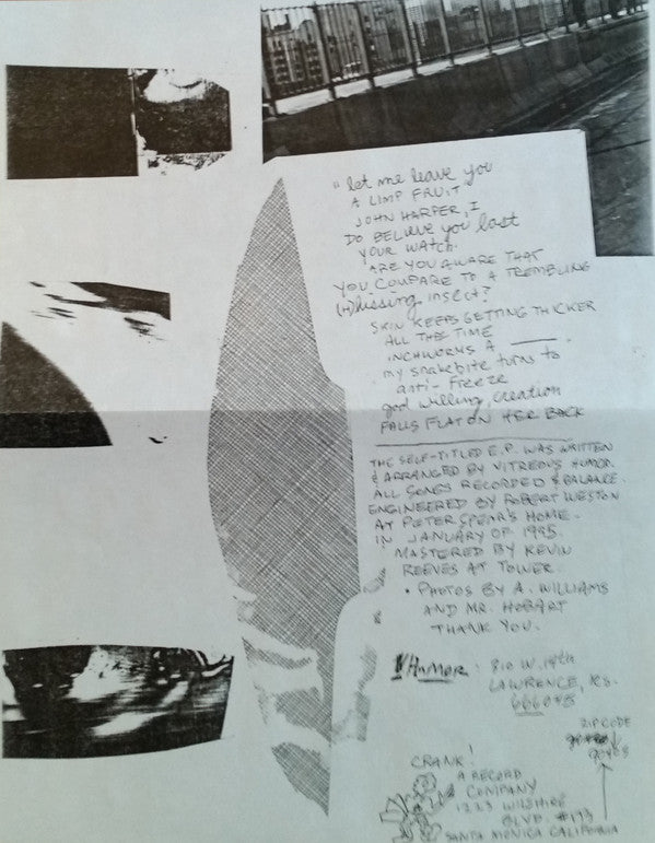 Vitreous Humor : The Vitreous Humor Self-Titled E.P. (10", EP, Ltd)