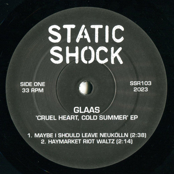 Glaas : Cruel Heart, Cold Summer (7", EP, Ltd)