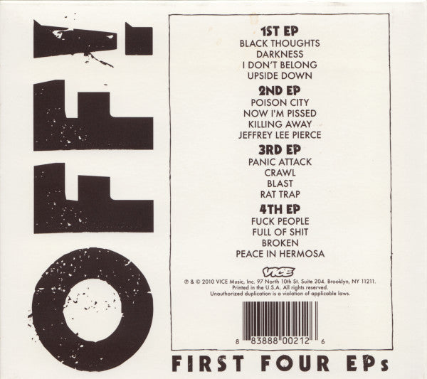 OFF! : First Four EPs (CD, Album)