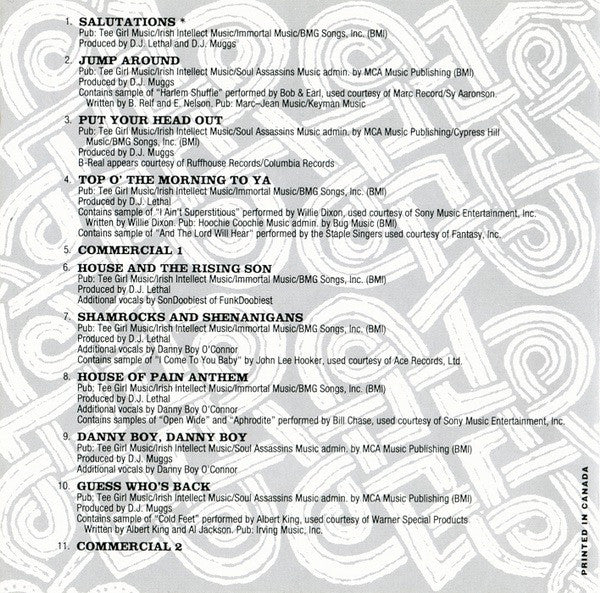 House Of Pain : House Of Pain (Fine Malt Lyrics) (CD, Album, RE)