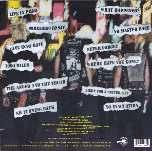 The Unseen : The Anger And The Truth (LP, Album)
